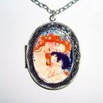 Mother And Child Locket Necklace Pendant Altered..